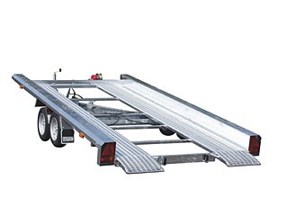 INDIGO LT-2 AUTOTRANSPORTER ZWEIACHSER HYDRAULISCH KIPPBARE PLATTFORMANHÄNGER