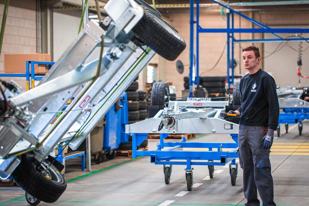 Die Produktionslinie der Hapert Anhänger